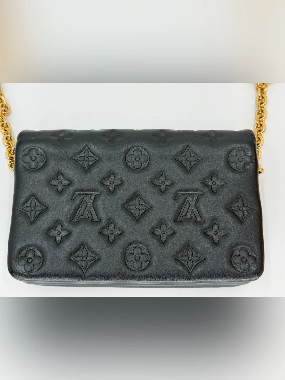 🖤Louis Vuitton Pochette Coussin Crossbody Gold Chain Strap Full Set!